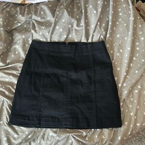 black mini skirt